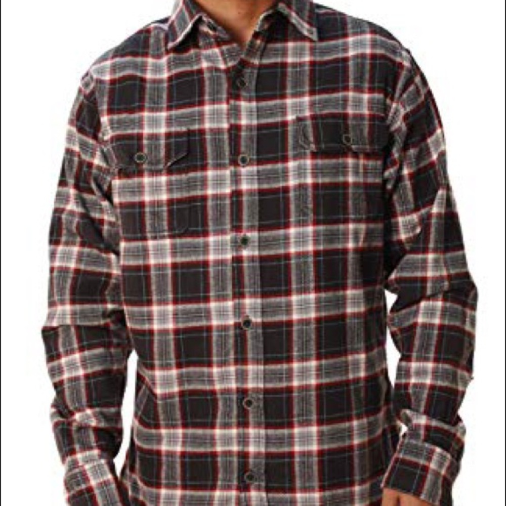 Men's Plaid Button Down Long Sleeve Flannel.